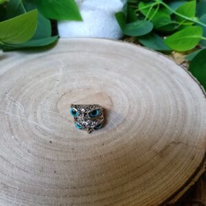 💙 Anillo Ojo de Búho Azul: Comunicación Clara, Intuición y Protección Psíquica