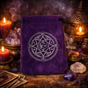 Bolsa Sagrada Tela Violeta Profundo Para Tarot