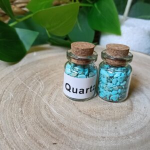 💙 Bote de Piedras de Cuarzo Azul Natural