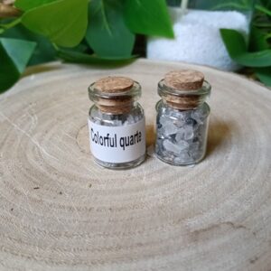 🌈 Bote de Piedras Rodadas de Cuarzo Multicolor