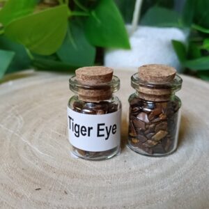 🐅 Bote de Piedras Rodadas de Ojo de Tigre