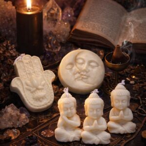Set de Velas de Soja Esculturales "Altar Sagrado" – Colección Mística Artesanal
