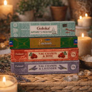 Pack de Inciensos para Meditación, Descanso y Paz Mental (4 aromas)