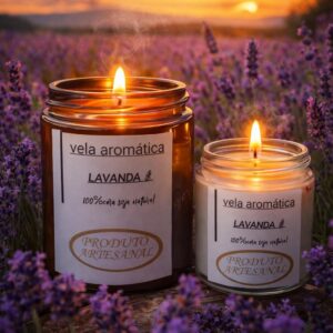 Producto Artesanal para el Sueño: Vela de Soja con Aroma a Lavanda