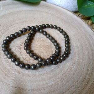 ✨ Pulsera de Pirita Natural (La Piedra del Oro de los Tontos)