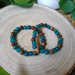 🐅 Pulsera Ojo de Tigre y Apatita
