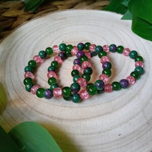 💎 Pulsera Zoisita con Rubí (Anyolita)