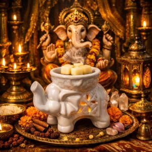 🐘 Quemador de Aceite y Wax Melts (Elefante de Cerámica)
