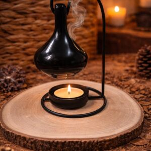 ⚫ Quemador de Aceite y Wax Melts (Gota de Agua Negro)
