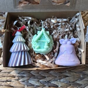 Set de Velas de Soja Artesanales: Magia Navideña