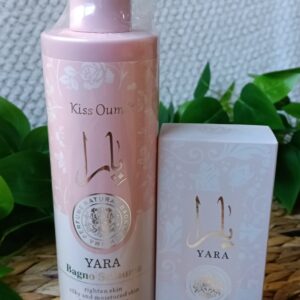 Set Yara Premium: Perfume de Lujo + Gel de Baño Revitalizante (Kiss Oumi & Lattafa)