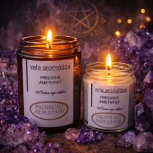 Vela Aromática Artesanal de Soja: Precious Amethyst (Amatista Preciosa)