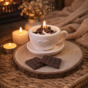 Vela Aromática ( Tacita de chocolate )Hecha a Mano