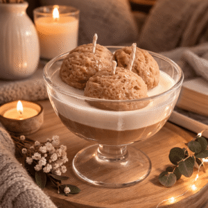 Vela Artesanal Aroma Rollito de Canela y Vainilla – Cera de Soja Natural