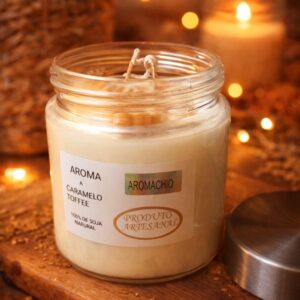 Vela de Soja Artesanal "Caramelo Toffee" · Dulzura Gourmet (1kg)