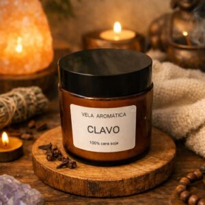 Vela Aromática de Clavo – Purificación y Protección Ancestral