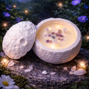Vela De Energía Lunar  , Aroma Luz de Luna , Minerales Amatista