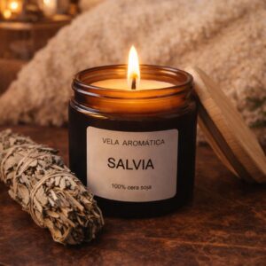 Vela de Soja "SALVIA" · Purificación Energética & Claridad Mental