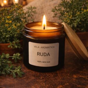 Vela de Soja "RUDA" · Escudo Energético & Protección del Hogar