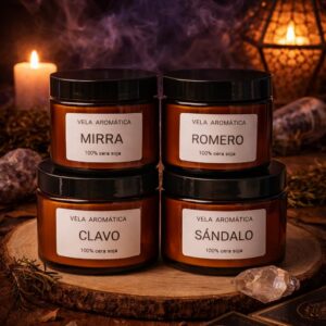 Vela de Soja Boticario · Colección Aromas Sagrados y Herbales (400gr)
