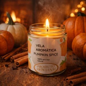 Vela de Soja Premium: Pumpkin Spice Artisanal (270g)