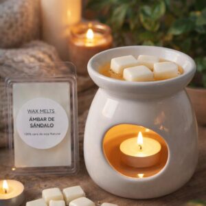 Wax Melts de Ámbar de Sándalo | Cera de Soja Natural (80g)