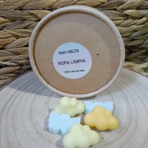 Wax Melts de Soja Natural – Aroma "Ropa Limpia (Contiene 50 gramos)